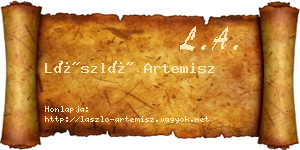 László Artemisz névjegykártya
